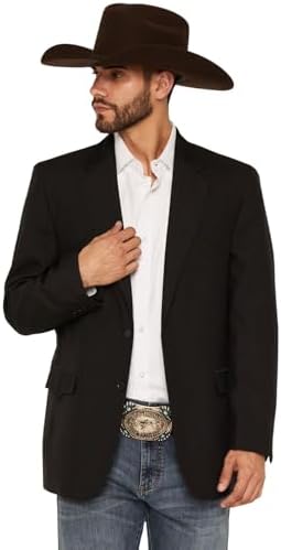 soduk　circle pocket サークルポケット　ジャンプスーツ　黒 Circle S Men's Lubbock Suit Coat Short, Reg, Tall Black 44 S at